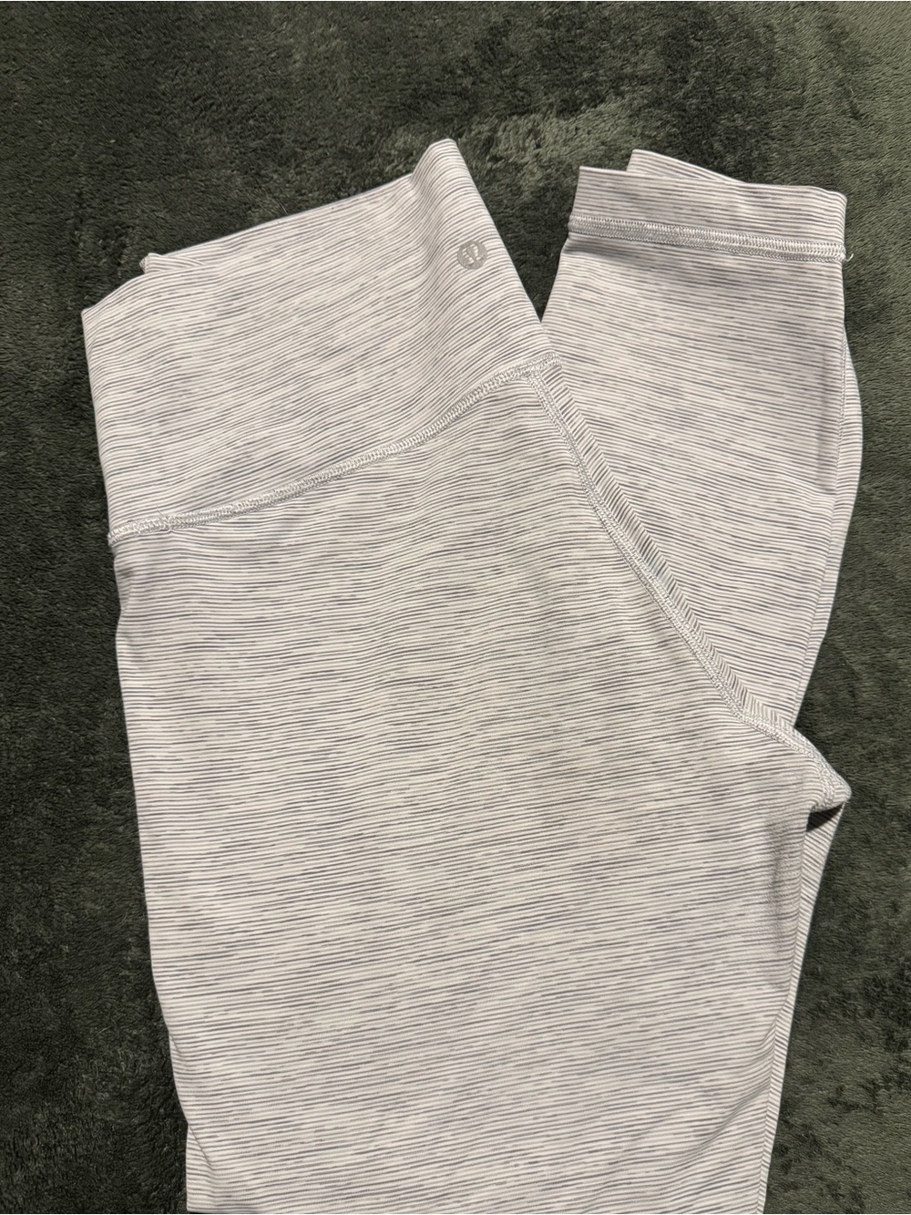 Lululemon Light Gray Striped leggings